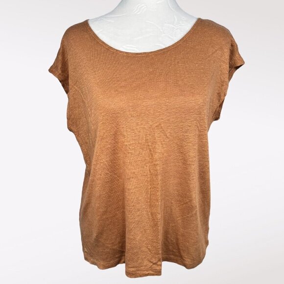 Lightweight Button Back Top Cap Sleeve Blouse S - Picture 1 of 8